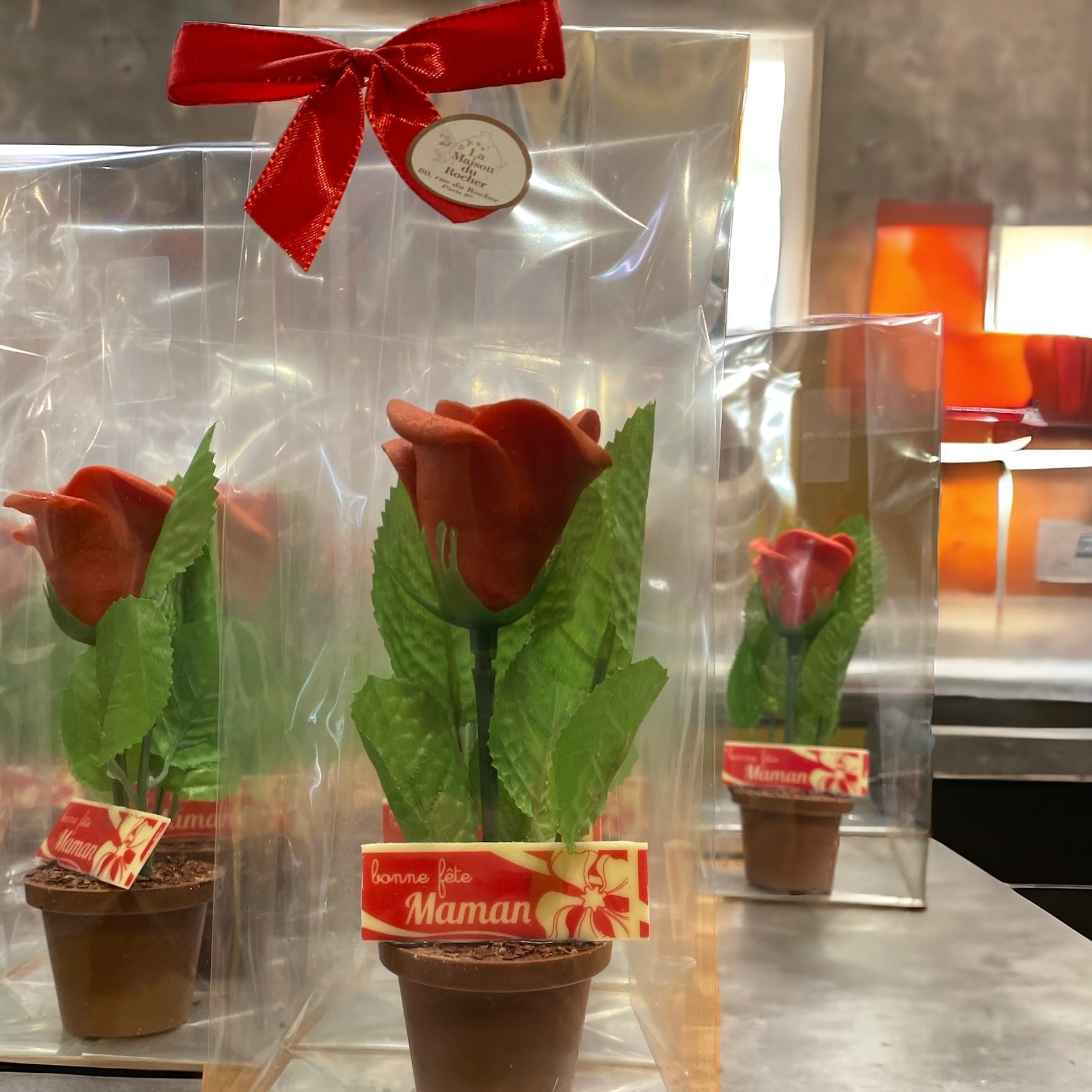 Pot de praliné avec Rose