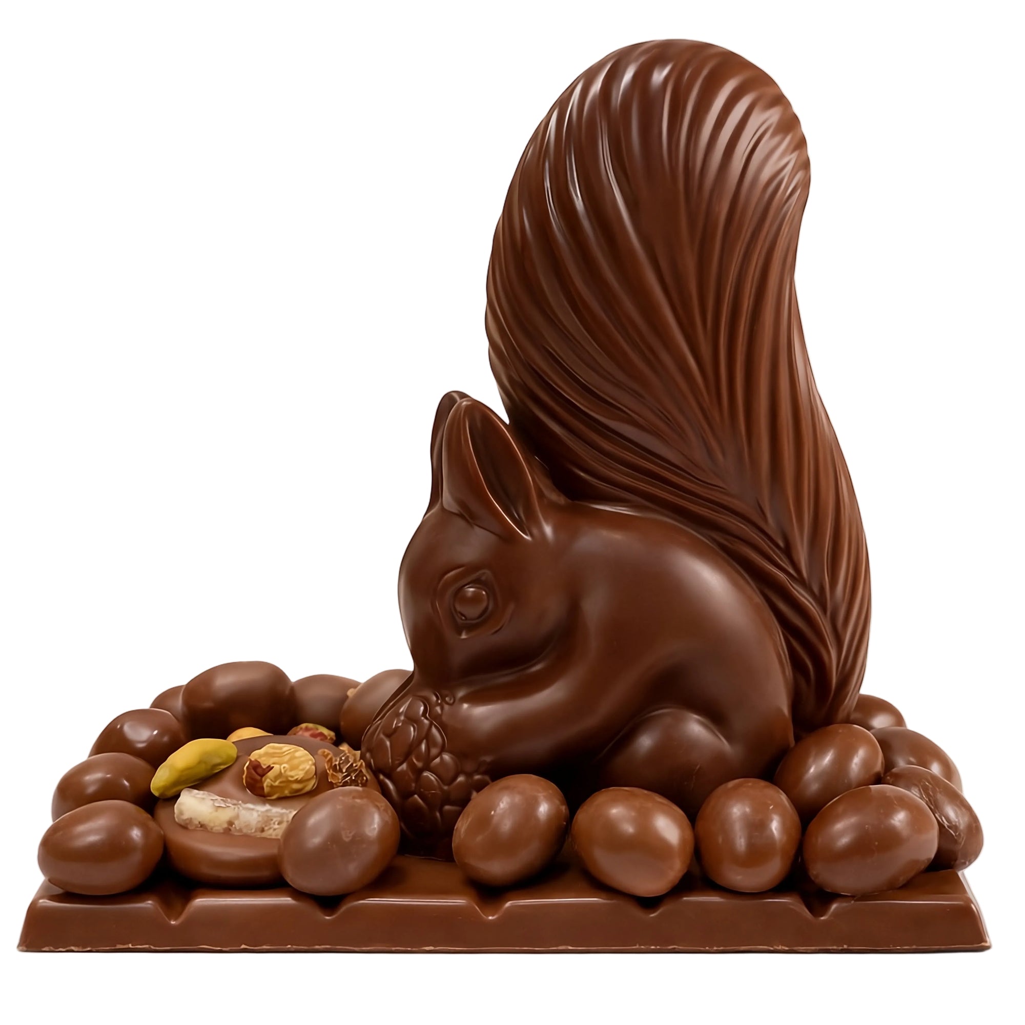 Écureuil Pâques chocolat lait avec œufs - La Maison du Rocher