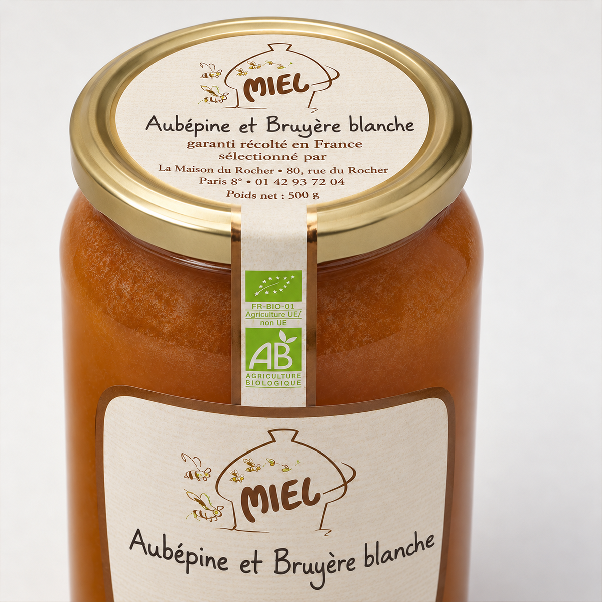 Miel d'aubépine et bruyère blanche