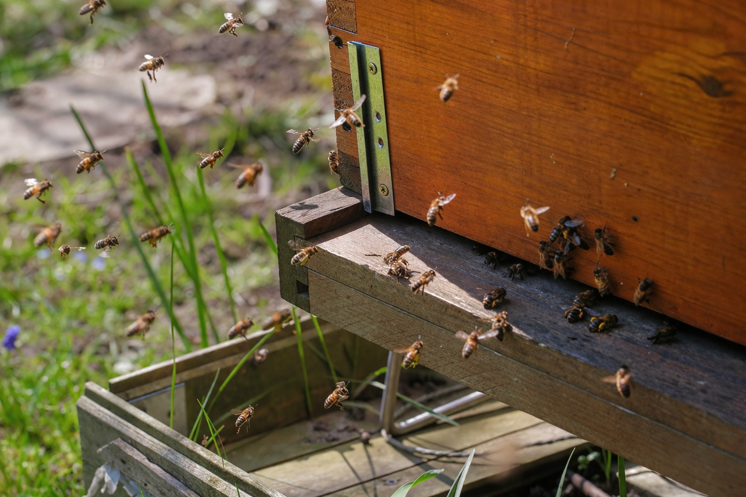 Ruche-avec-abeilles