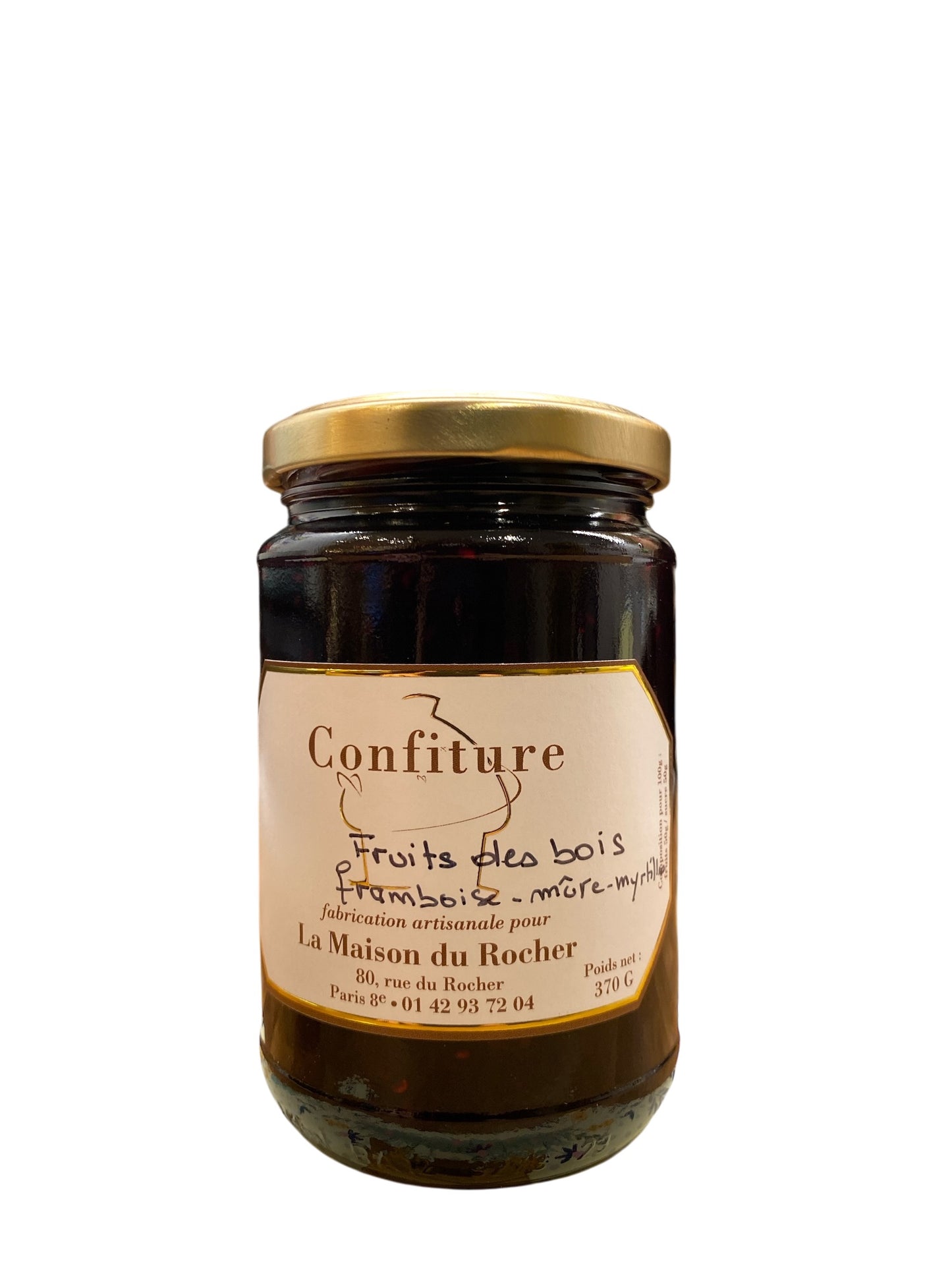 Confiture de Fruits des bois (framboise, mûre, myrtille sauvage)