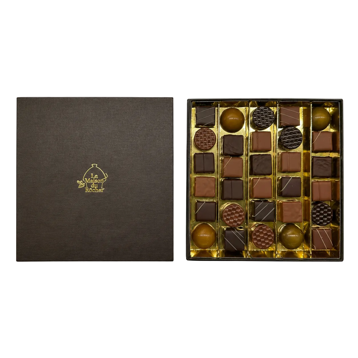 Coffret Assortiment – 30 chocolats - Ganaches & Caramels