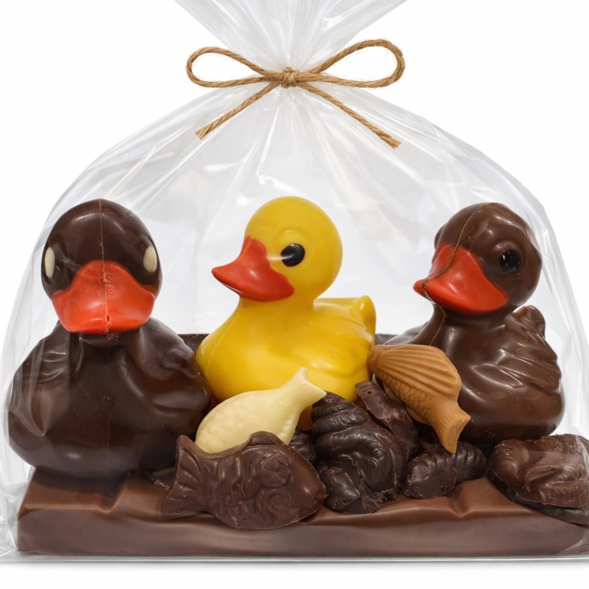 Famille Canard de Pâques en Chocolat