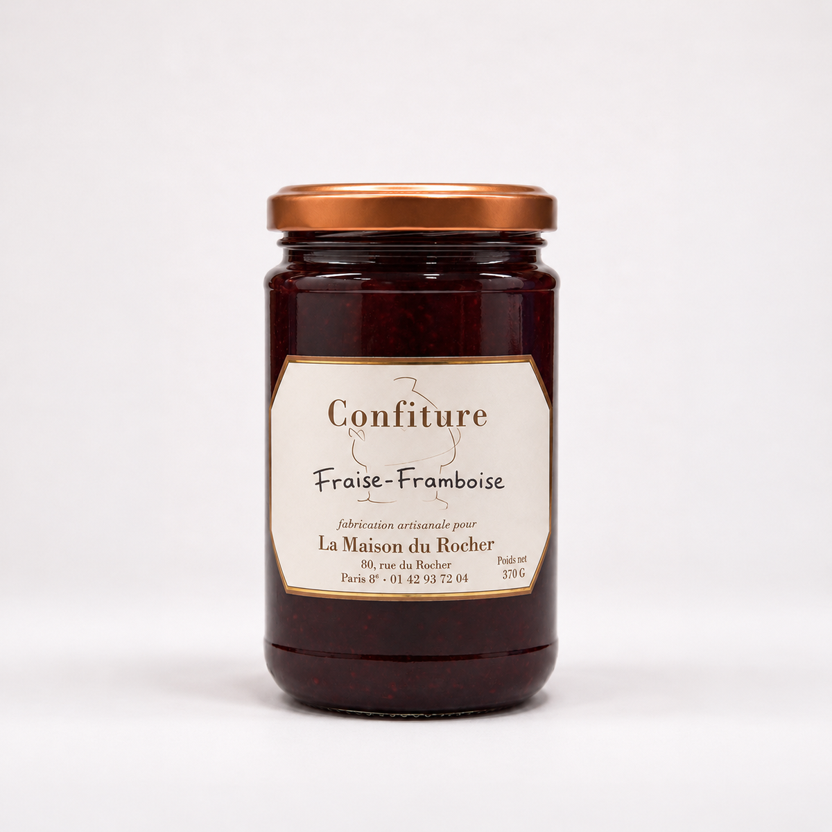 Confiture de fraise et framboise