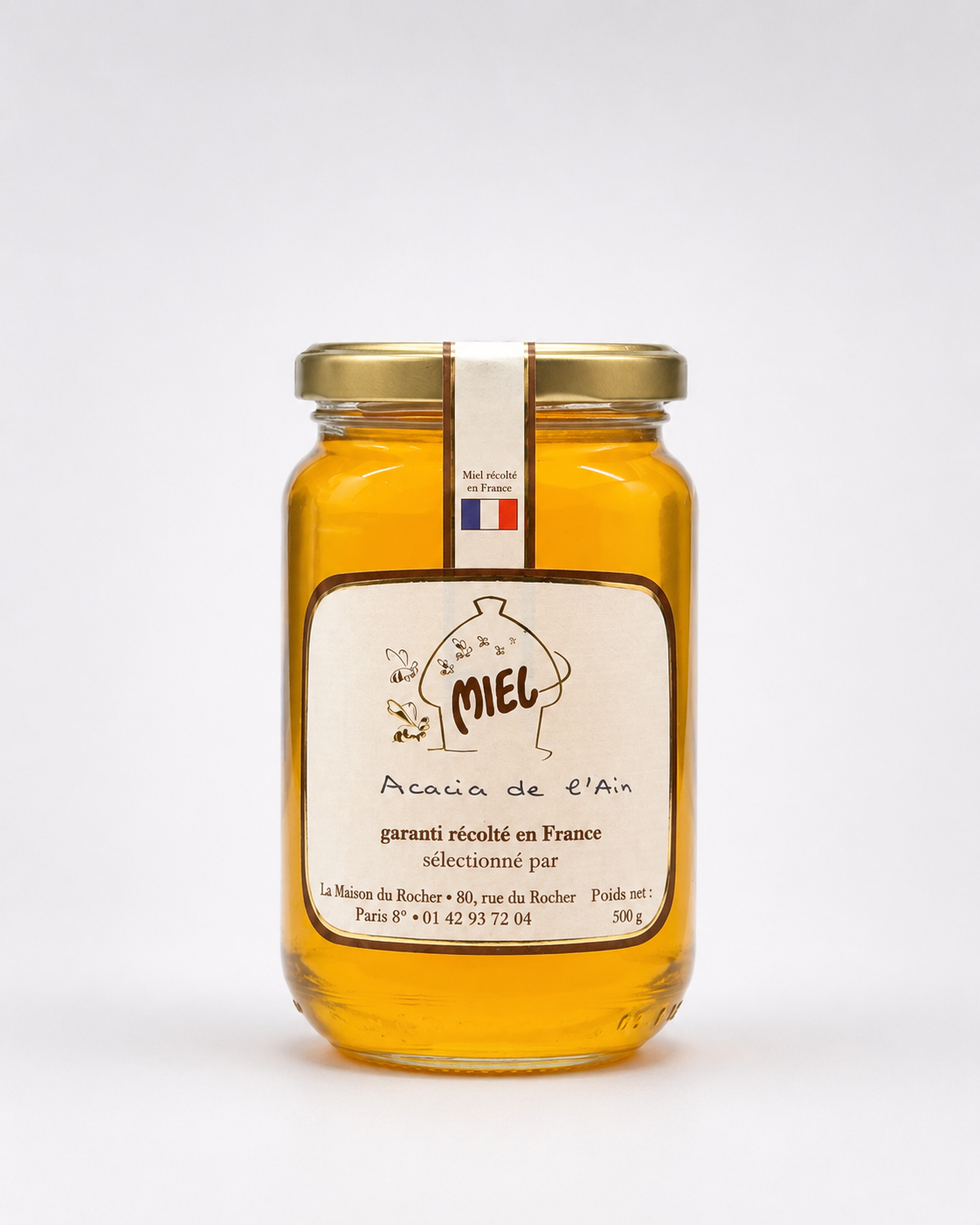 miel d'acacia récolté dans le département de l'Ain