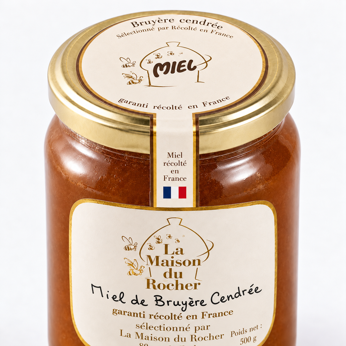 Couvercle du miel de bruyère cendrée