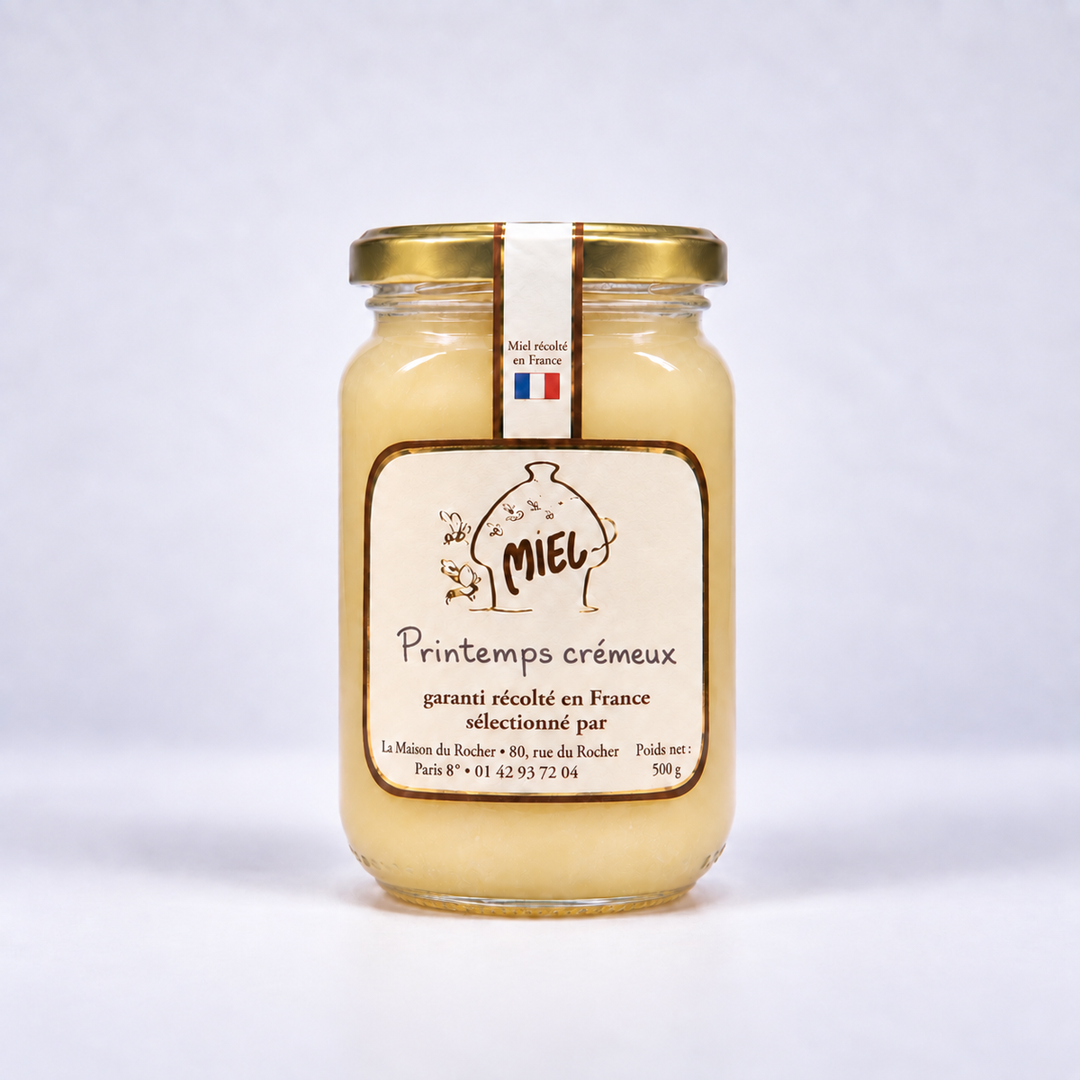Miel de printemps crémeux français 500g