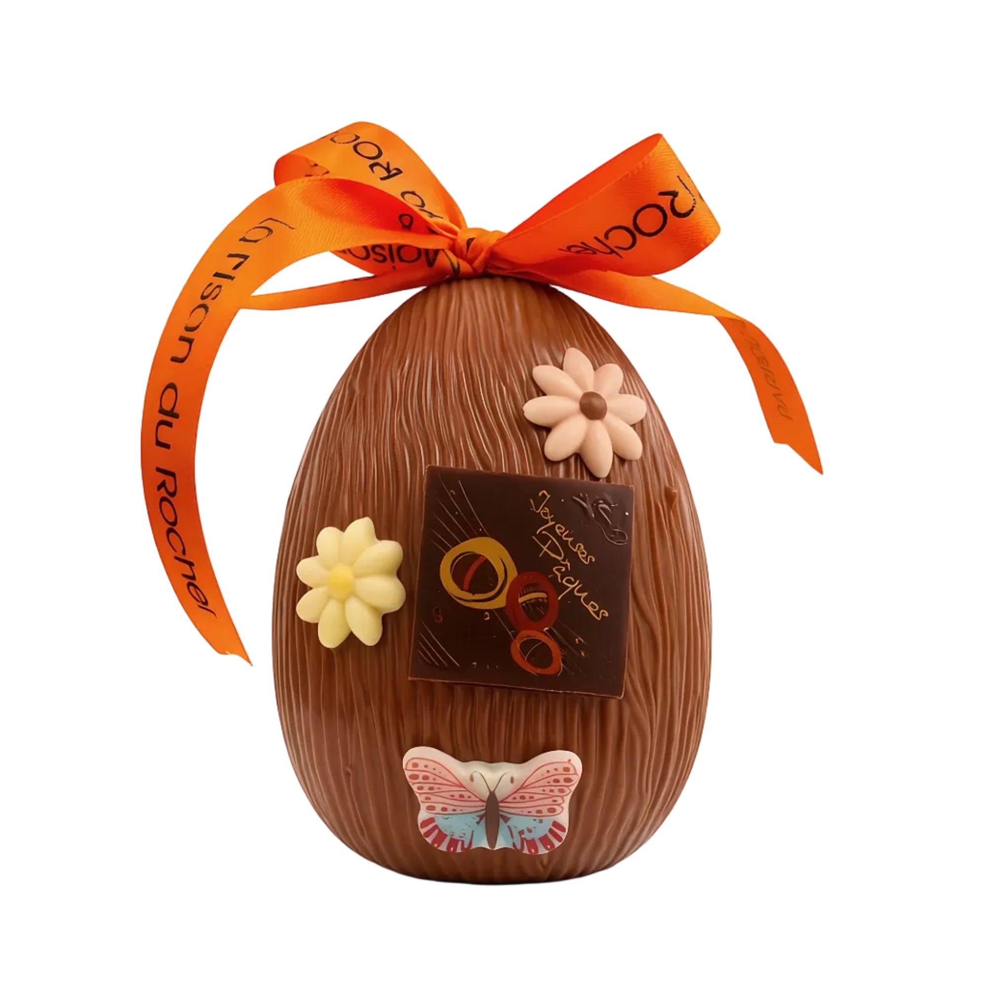 Œuf Pâques chocolat lait papillon - La Maison du Rocher